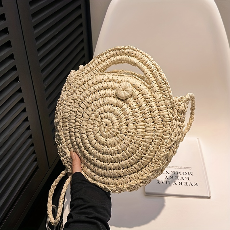 Crossbody round straw on sale bag