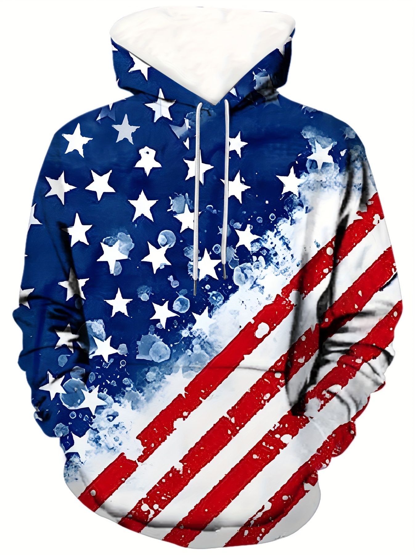 american flag eagle graphic print mens casual hoodies drawstring comfortable oversized hooded pullover sweatshirt plus size