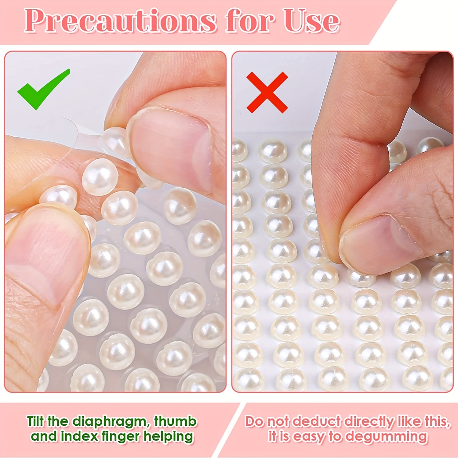 Sparkling Self adhesive Pearl Stickers For Hair Nails And - Temu