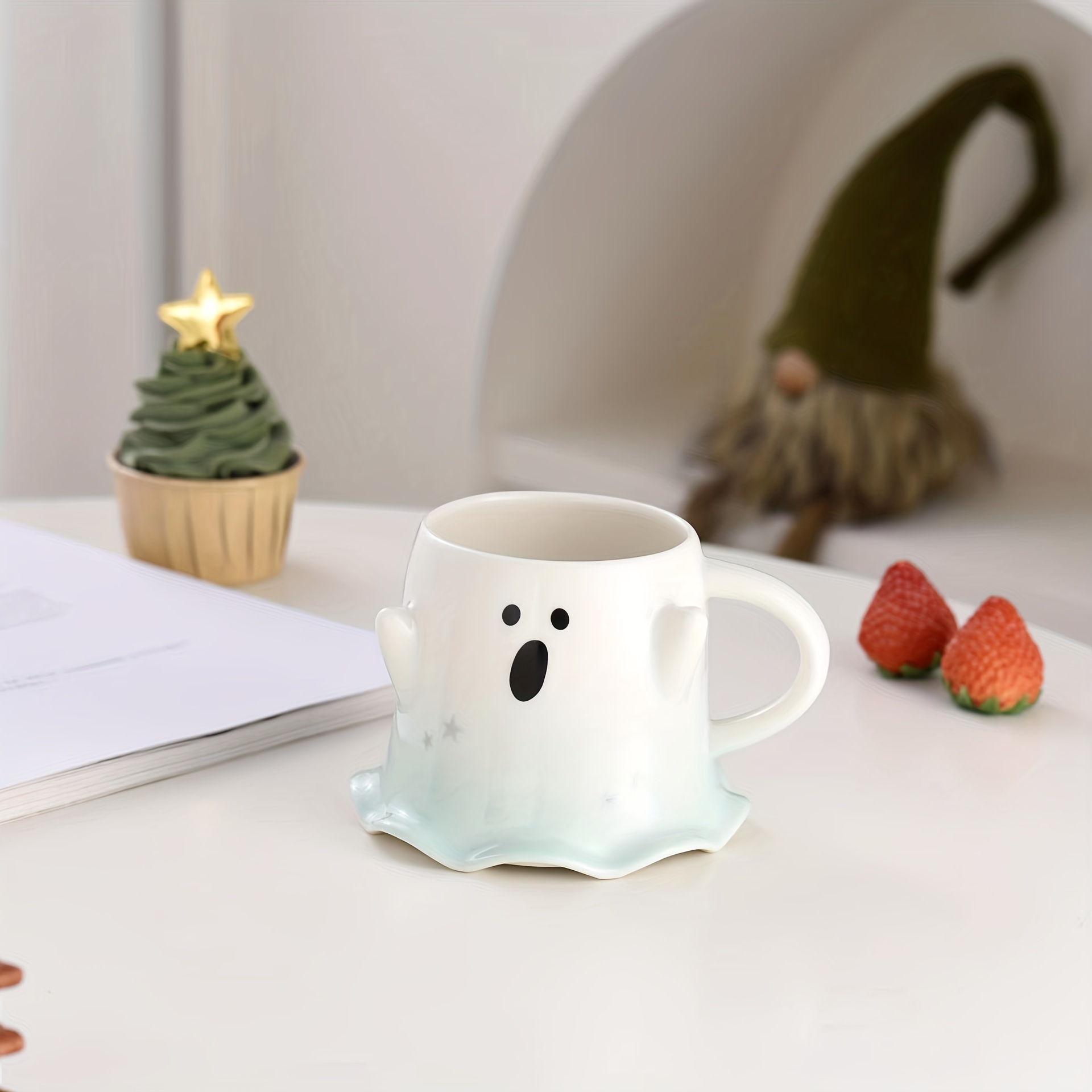 Ceramic Cup Set Cute Soft Color Unique Design for Coffee Tea - Warmly Life