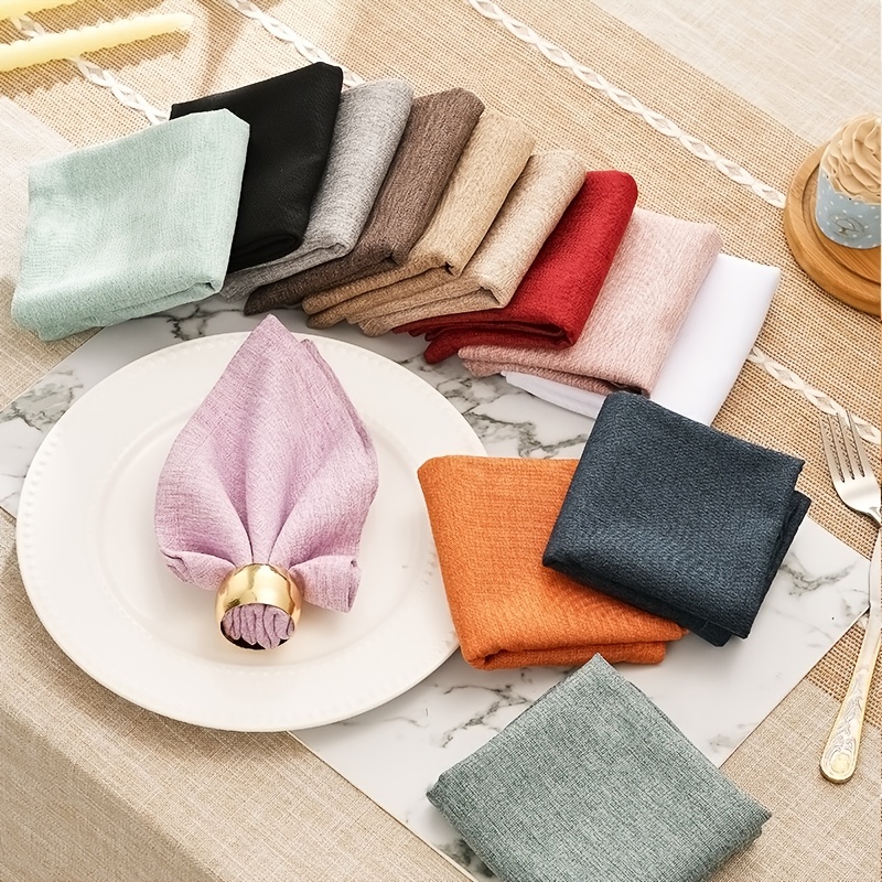 Kitchen Napkins Cloths, Dinner Napkins, Soft And Comfortable, Reusable  Napkins, Durable Linen Napkins, Perfect Table Napkins, Multicolor Napkins  For Evening, Party, Wedding, Cocktail, Thanksgiving, Halloween, Christmas  And Daily Use, - Temu