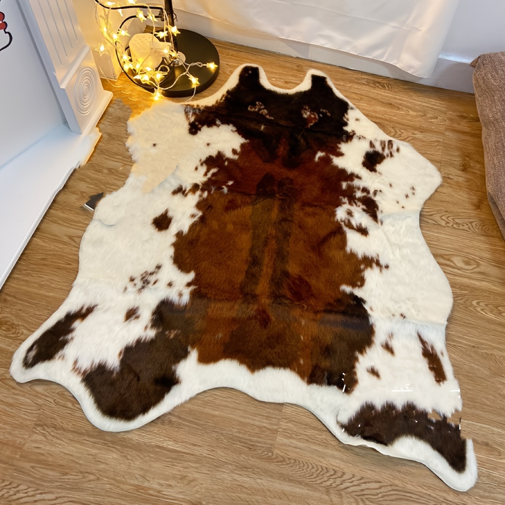 1pc -size Faux Animal Decor High-end Area Rug Mat