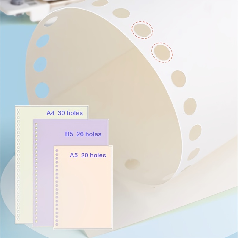 Multi-functional Hole Punch A4(30 holes) B5(26 holes) A5(20 holes) Hole  Punch DIY Hole Puncher Loose Leaf Paper Hole Punch