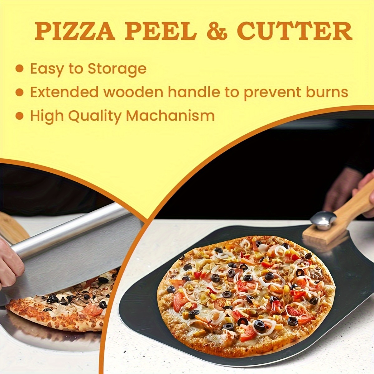 Pelle pizza en bois 12x14 - Pelle à pizza