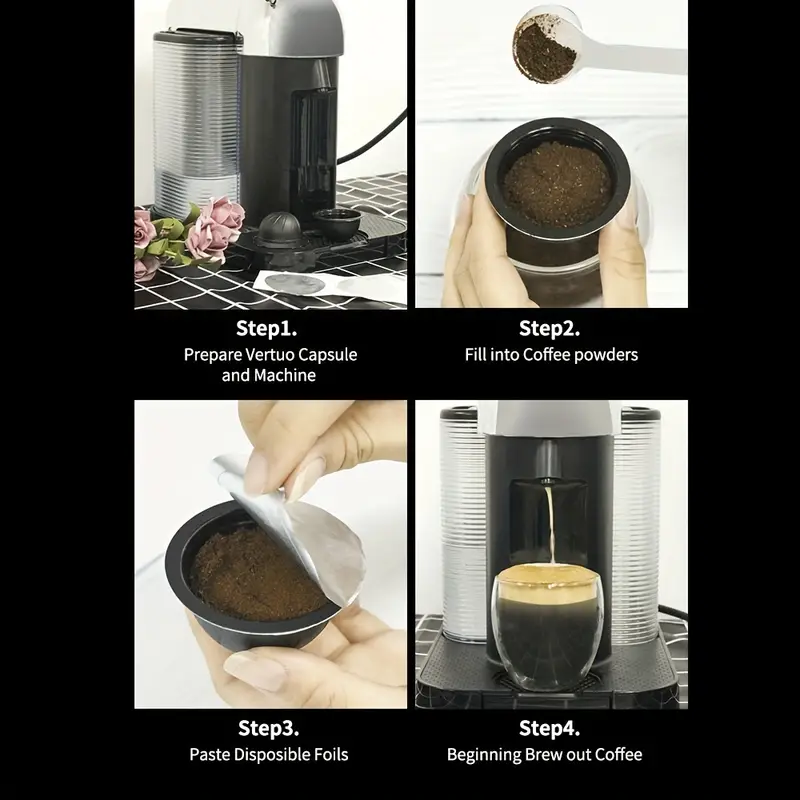 Coffee Tools Reusable Coffee Capsule Vertuo Next Env150 - Temu