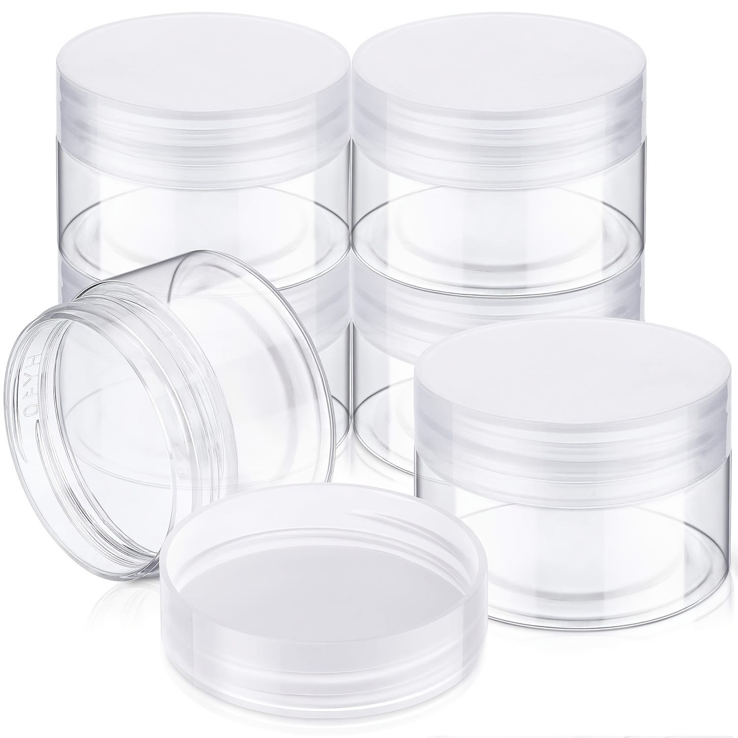 Plastic Pot Jars (6 4 3 2)oz Plastic Pot Jars Round Clear - Temu