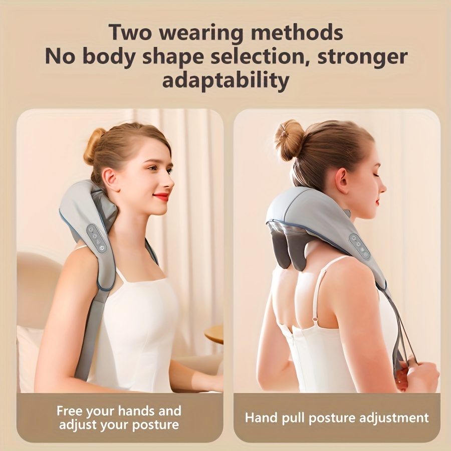 Neck Massager With Heat-congshin Intelligent Portable Neck Massager For  Pain Relieffor Office Home Outdoor Use - Temu