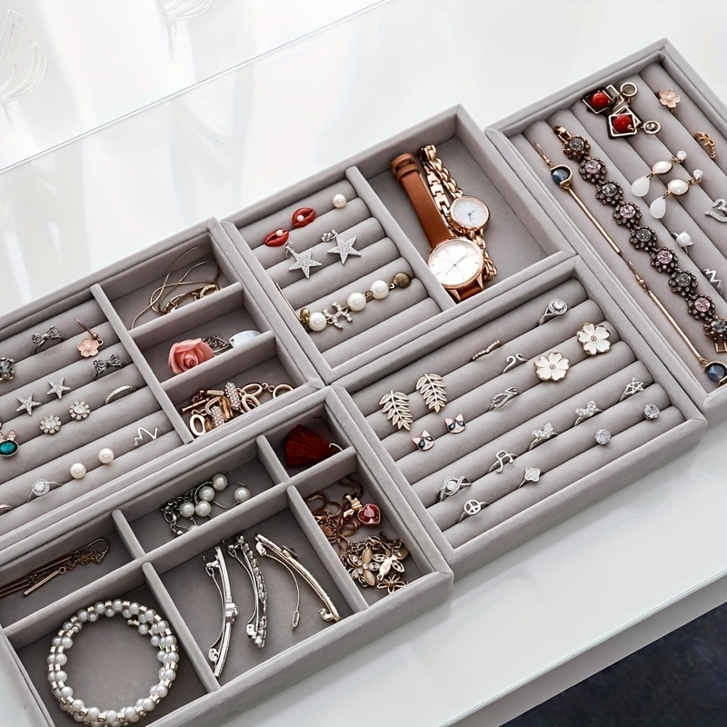  Organizador de almacenamiento de joyas, caja de