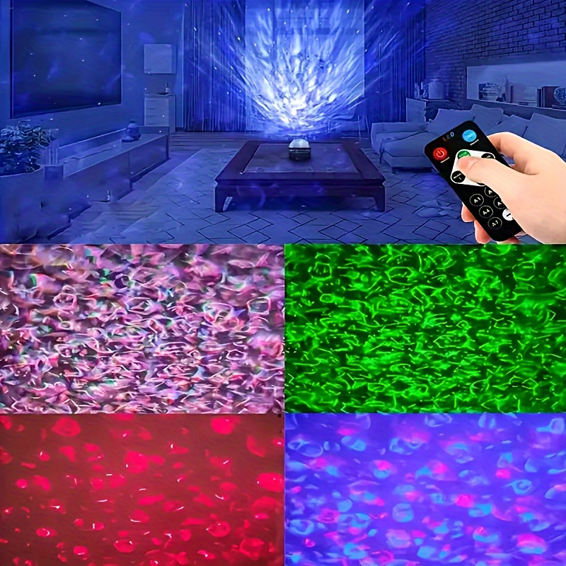 Ozeanwellen Licht, Farbwechselnde Lichter, RGBW-Ozeanwellen-LED-Gaming- Lichter, romantische Ambiente-Projektorlampe, coole  Wand-Show-Projektor-Lichtdekoration mit 16 Farben for Schlafzimmer,  Gaming-Zi : : Beleuchtung