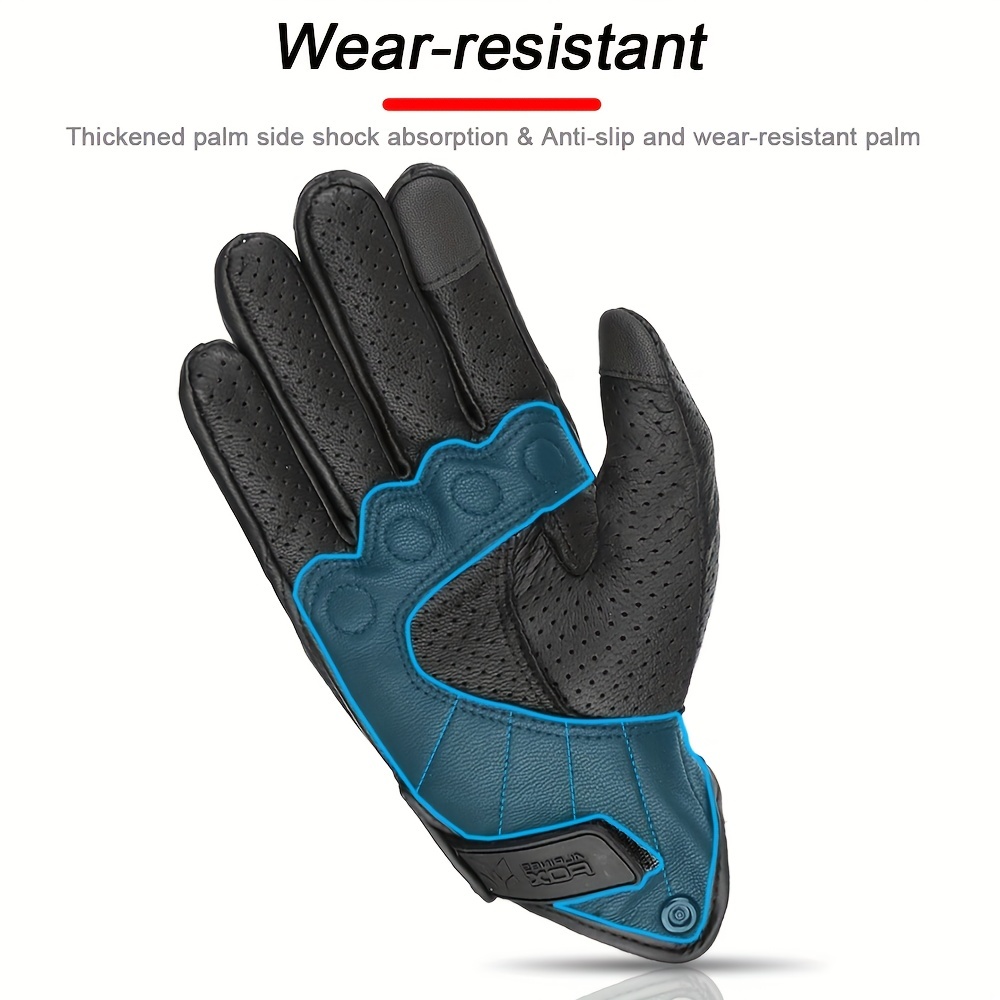 VEMAR Guantes Invierno Hombre Protective Breathable Leather Guantes Moto  Touch Screen Full Finger Gloves Accesorios Moto Gloves
