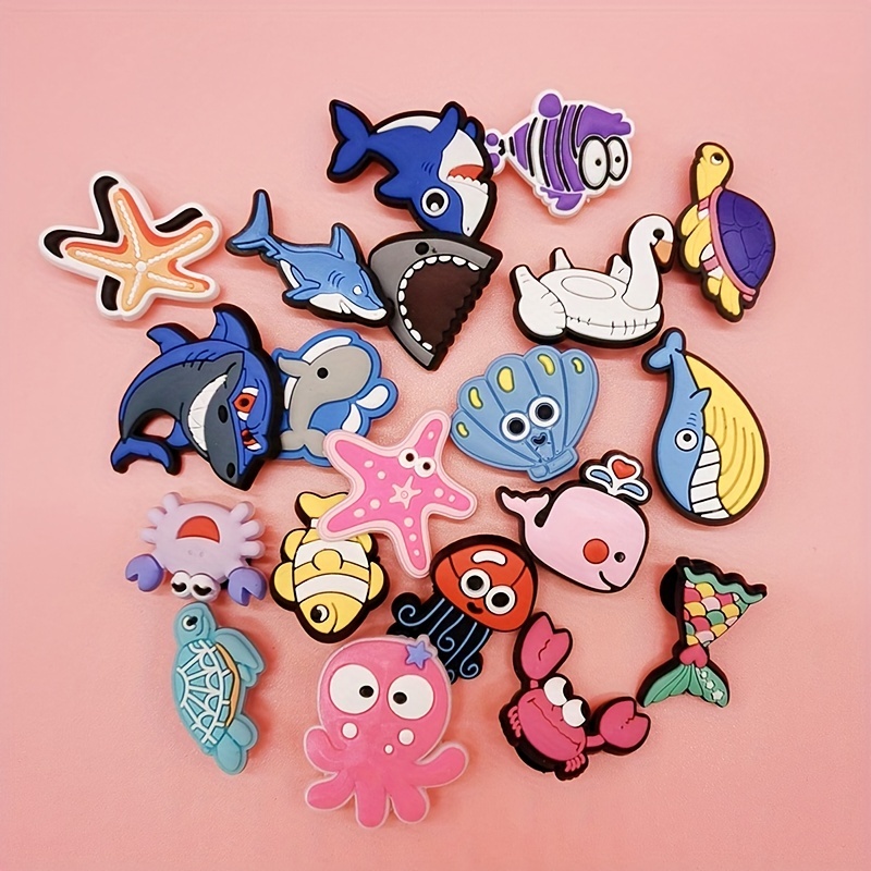 Cartoon Ocean Style Shark Fish Crab Octopus Shoe Charms Diy - Temu Germany