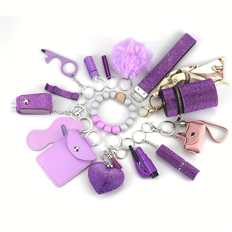 1 Whole Set Self-defense Keychain Set For Women Safety Personal