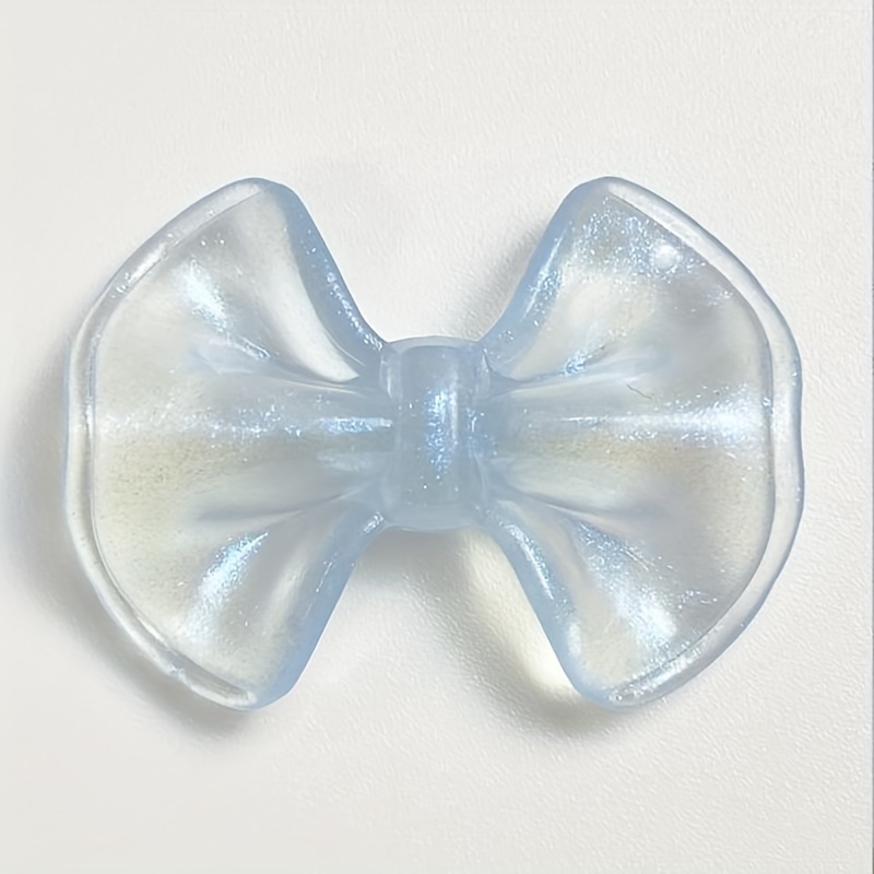 10pcs Luminous Fine Flashing Dumpling Leather Bow Beads for DIY