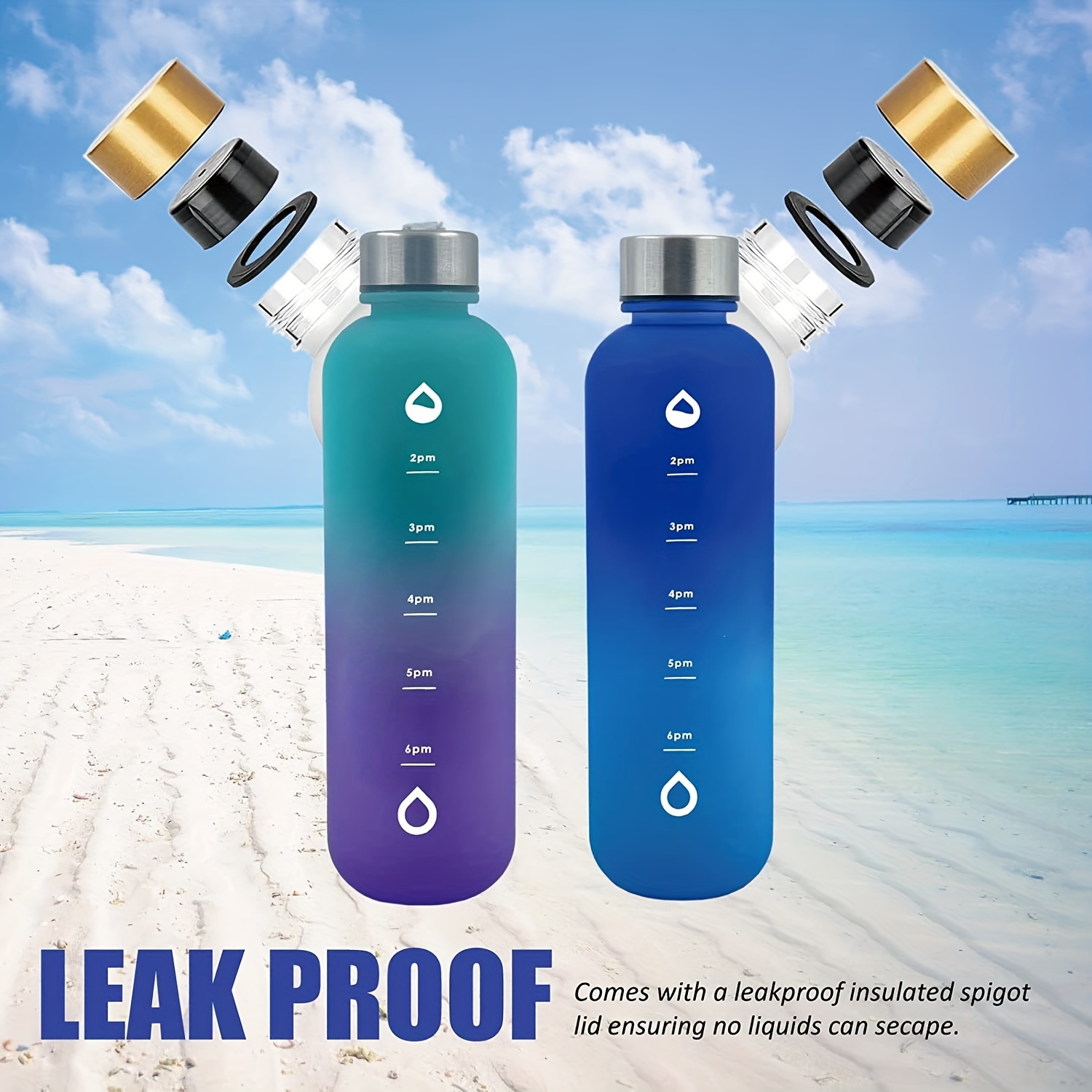 Large outdoor sports fitness water bottle bottle thickened super