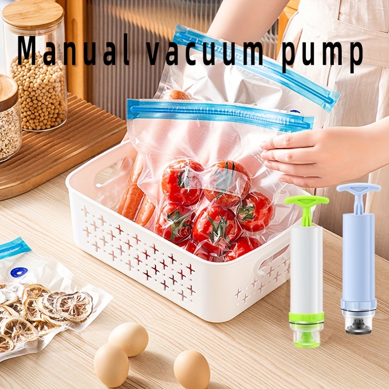 1pc Manual Vacuum Air Pump, Food Vacuum Pump, Convenient Hand Drawn Food  Vacuum, Kitchen Storage And Fresh-keeping Food Bag Vacuum Pump, Vacuum Tool