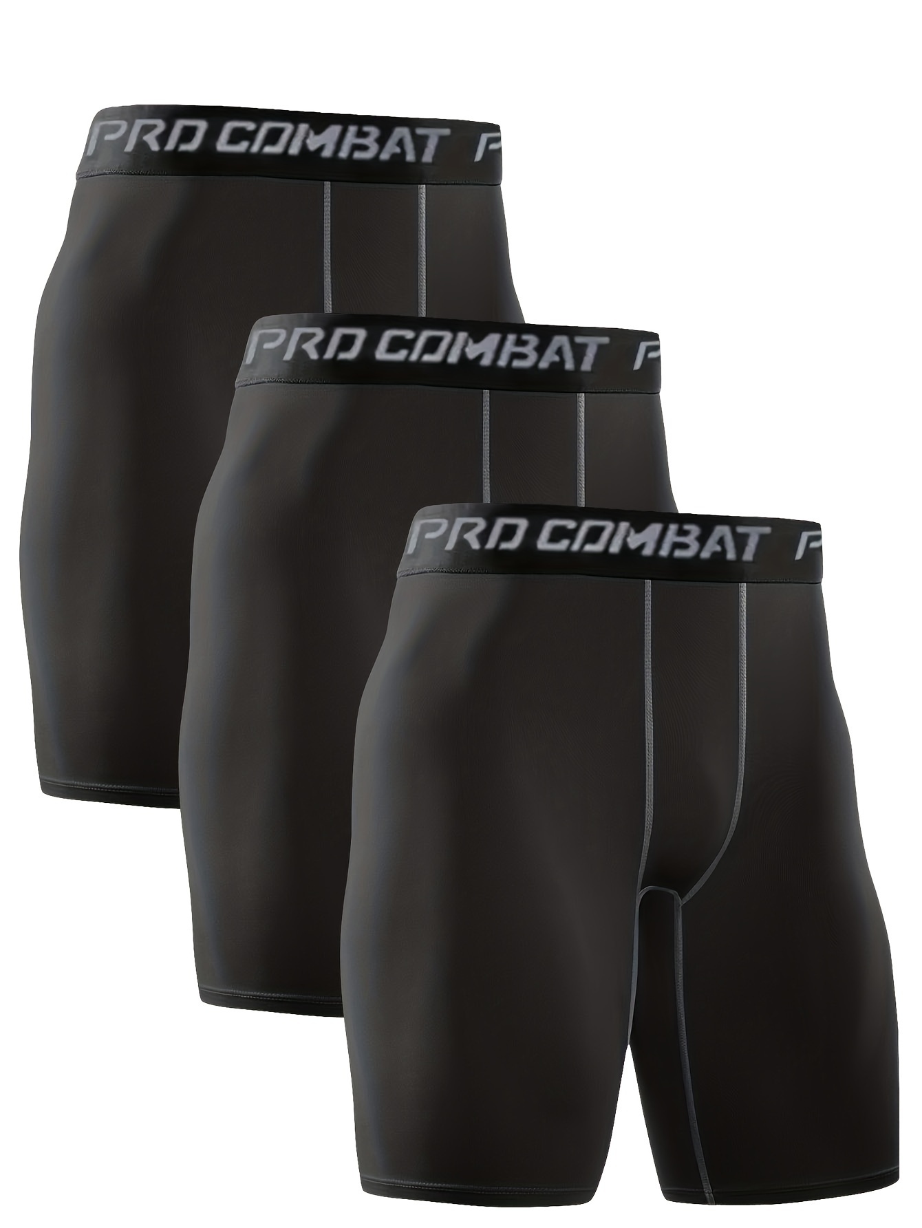 Men's Quick Drying Compression Sports Boxer Shorts - Breathable Stretch Shorts