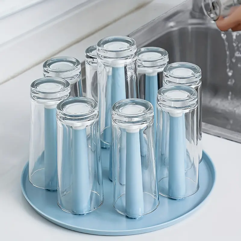Efficient Cup Drying Rack With Drain Tray - Perfect For Drinking Glasses,  Sports Bottles, And Plastic Mugs - Kitchen Essential - Temu