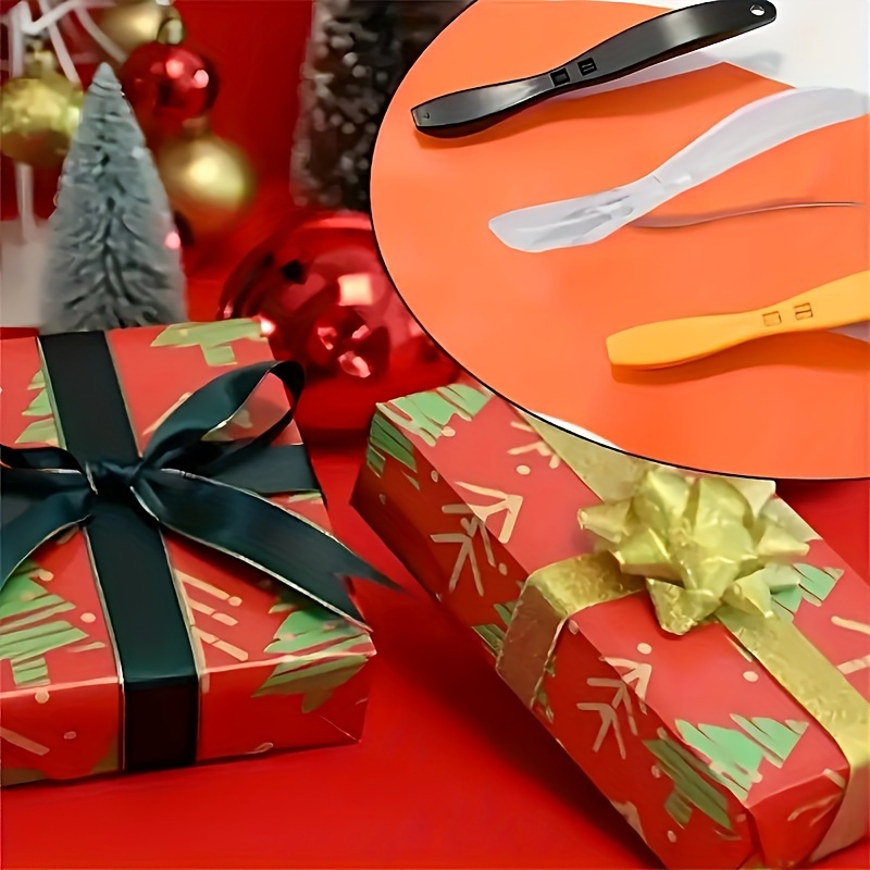 Cuteey Wrapping Paper Roll Cutter With Handle Push Cut Gift - Temu