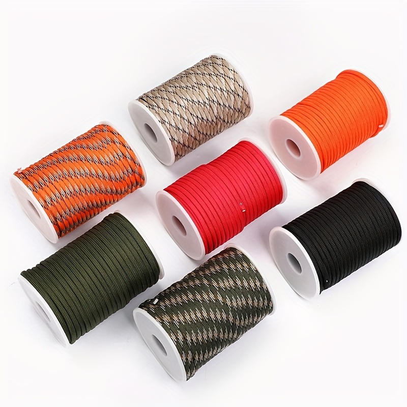 7-core Paracord Rope 4mm Outdoor Polyester Parachute Cord Camping Survival  Umbrella Tent Bundle