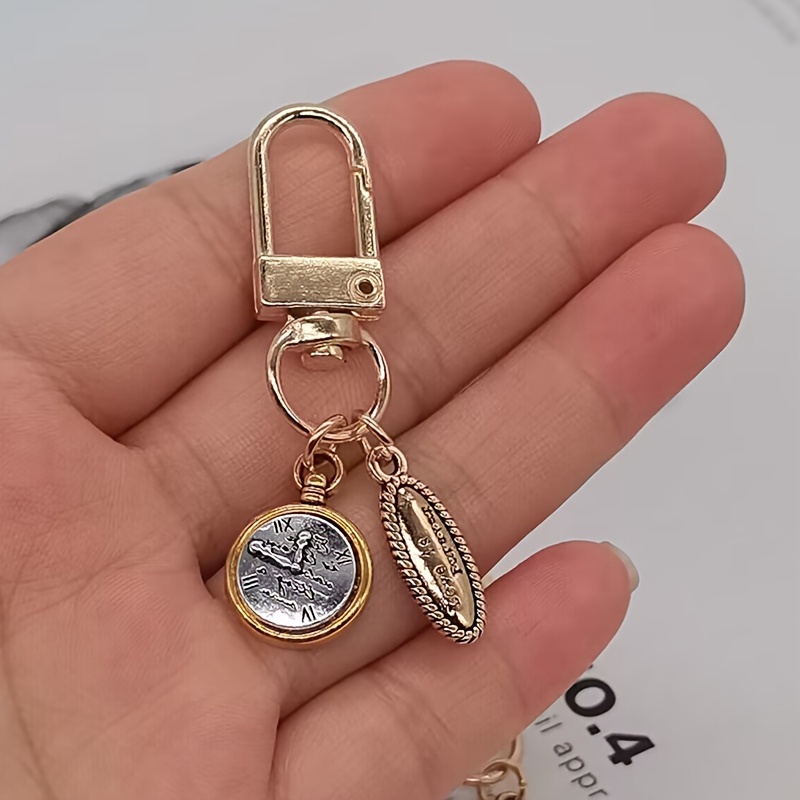 Cute Perfume Bottle Keychain Golden Alloy Key Chain Ring - Temu