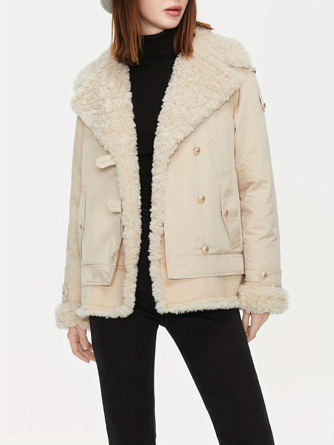 Biker hot sale teddy coat