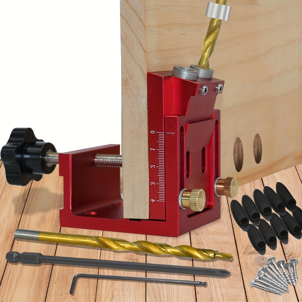 Joendoco-Foret de gabarit de cheville en bois, calcul rapide, travail,  système de gabarit de trou de poche, perforateur de trou de guidage