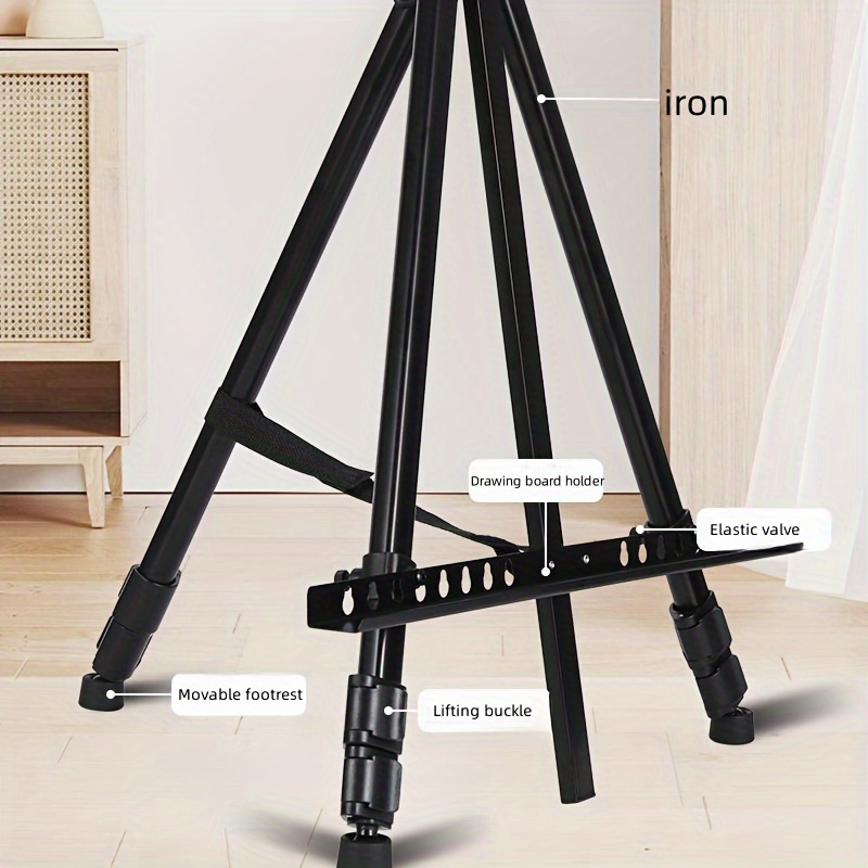 Artist Easel Stand, Metal Tripod Adjustable Easel for Painting