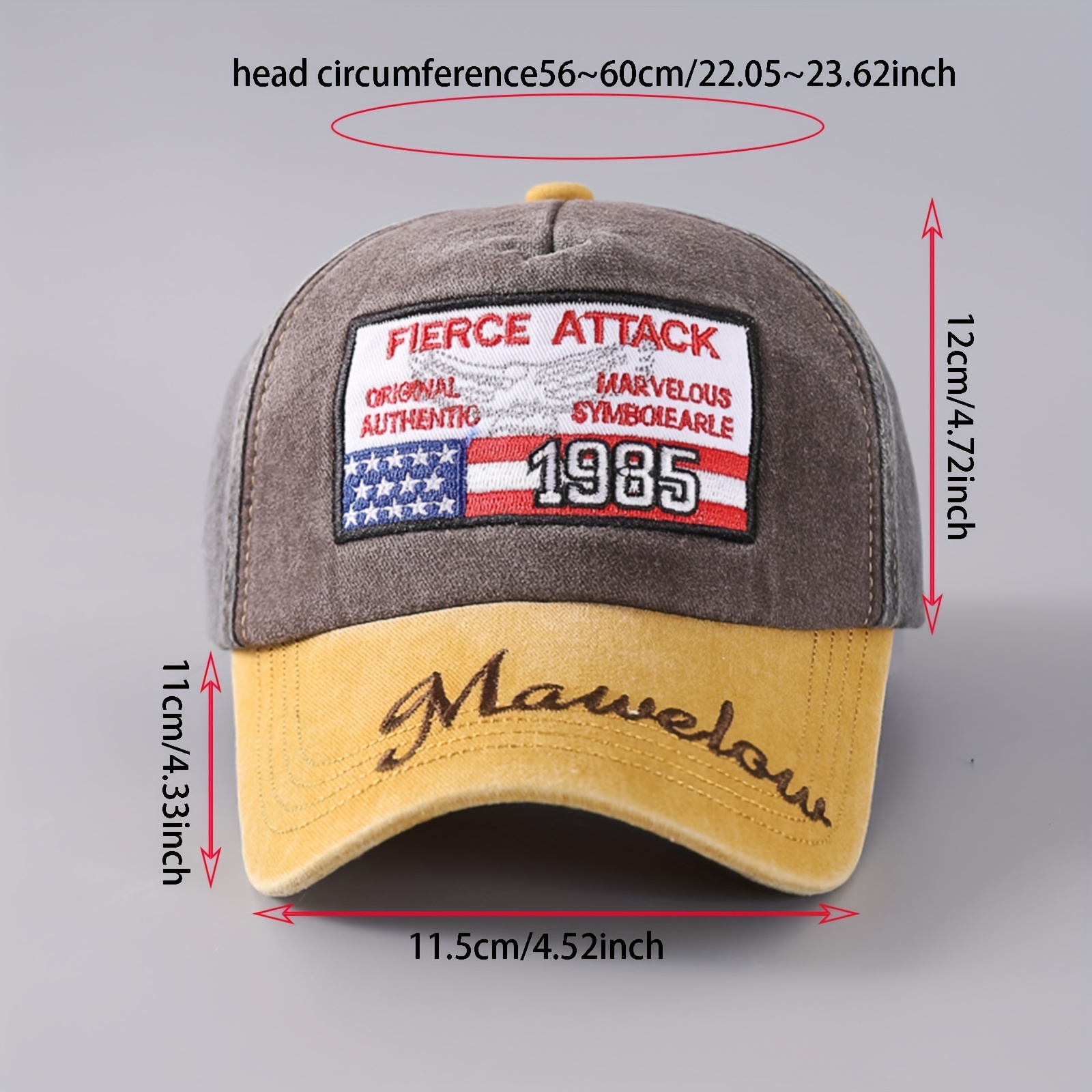 US Flag Embroidered Print Adjustable Baseball Cap for Outdoor Sport