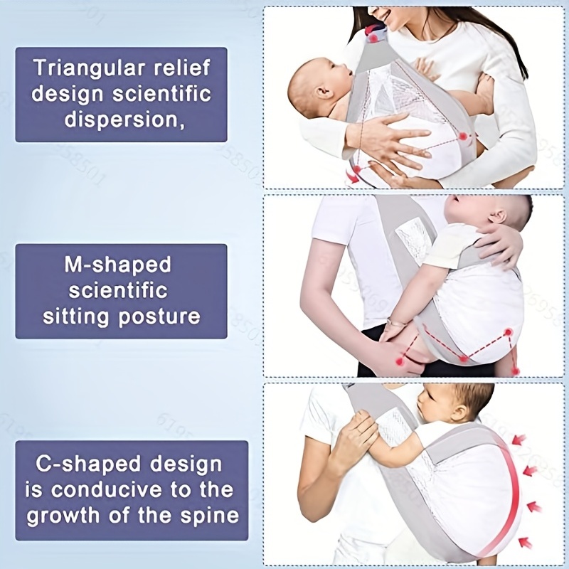 Baby Carrier Newborn Sling, Infants Soft Carriers For Toddlers Sling Wrap  Front And Back, Ergonomic Design 4 In 1 Multi-functional Breathable  Adjustab
