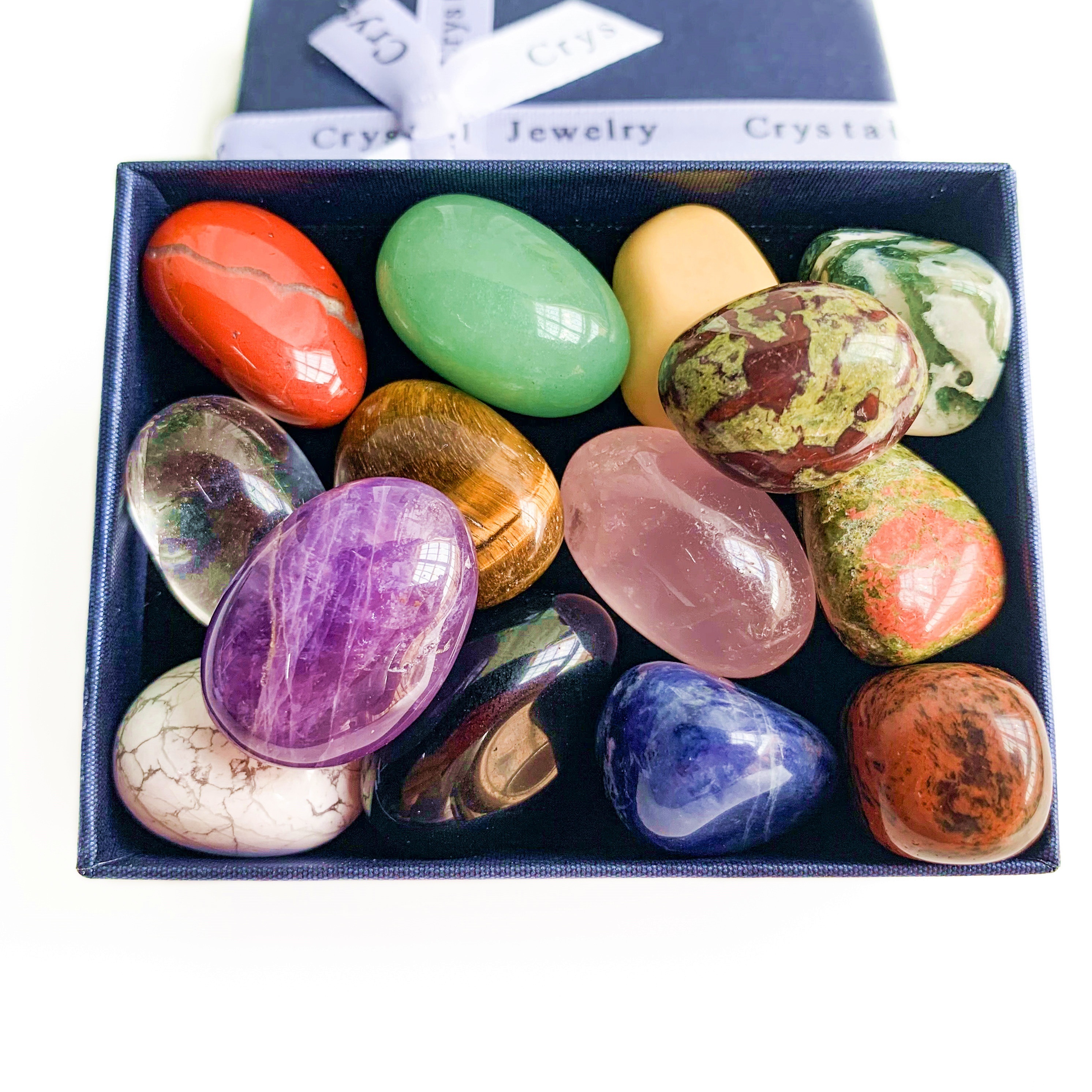 7 14шт камни чакры, катящийся камень, коробка, цветочный горшок, аквариум, декоративный камень, аксессуары для изготовления украшений, детали 1