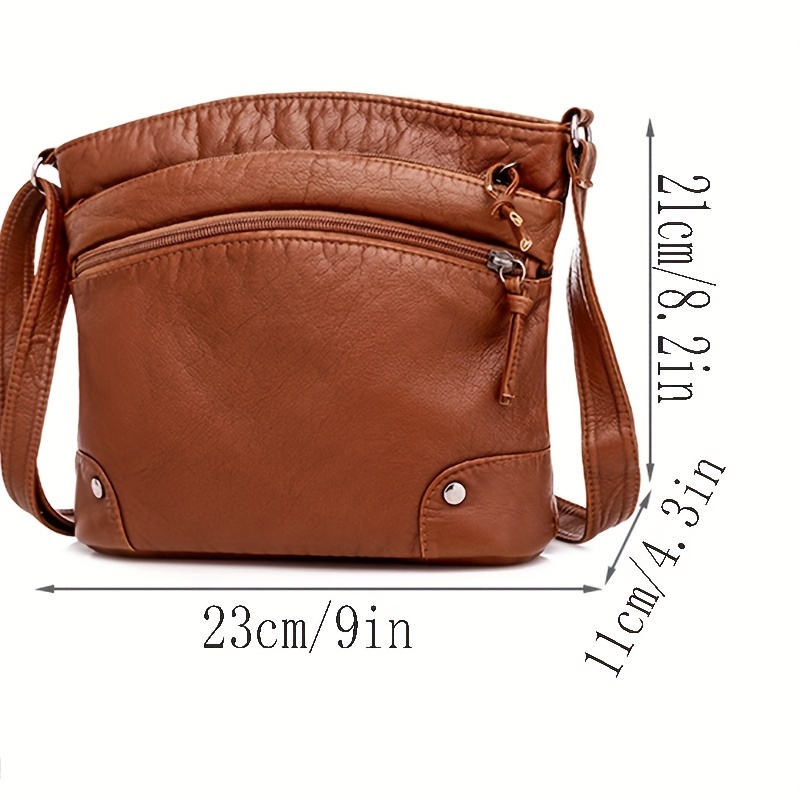 Girls Retro Sling Bag Versatile Vintage Crossbody Bag Multi-Pocket