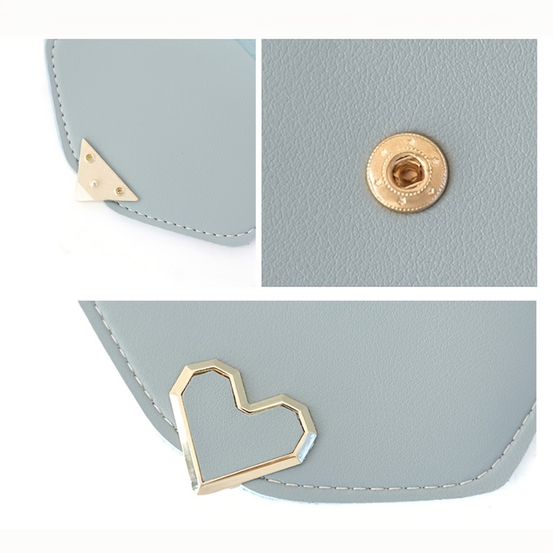 Heart Decor Phone Wallet, Women's Touch Screen Phone Bag Versatile