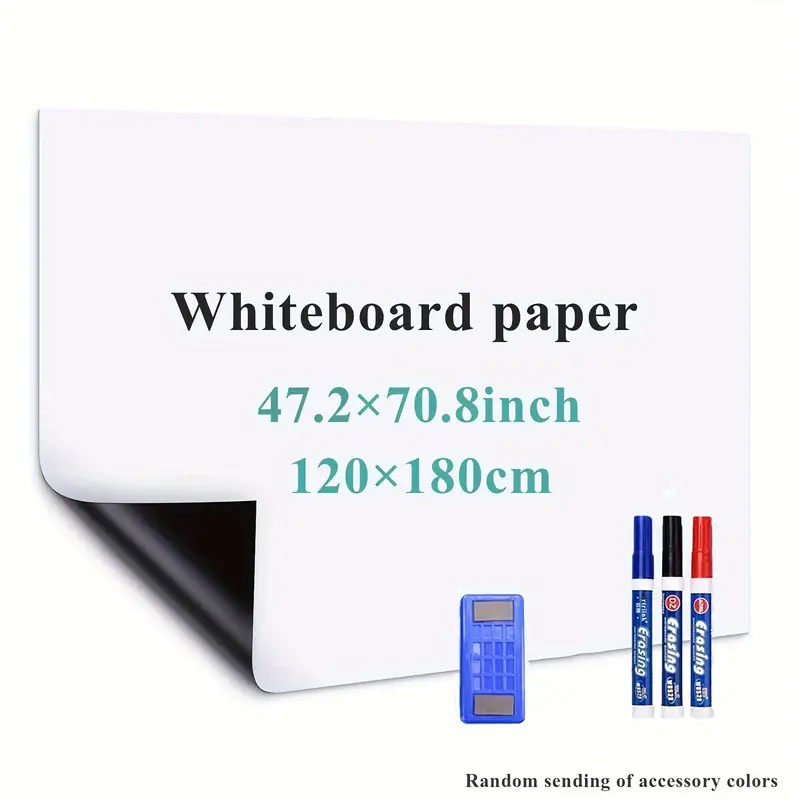 Dry erase whiteboard rolls self cling