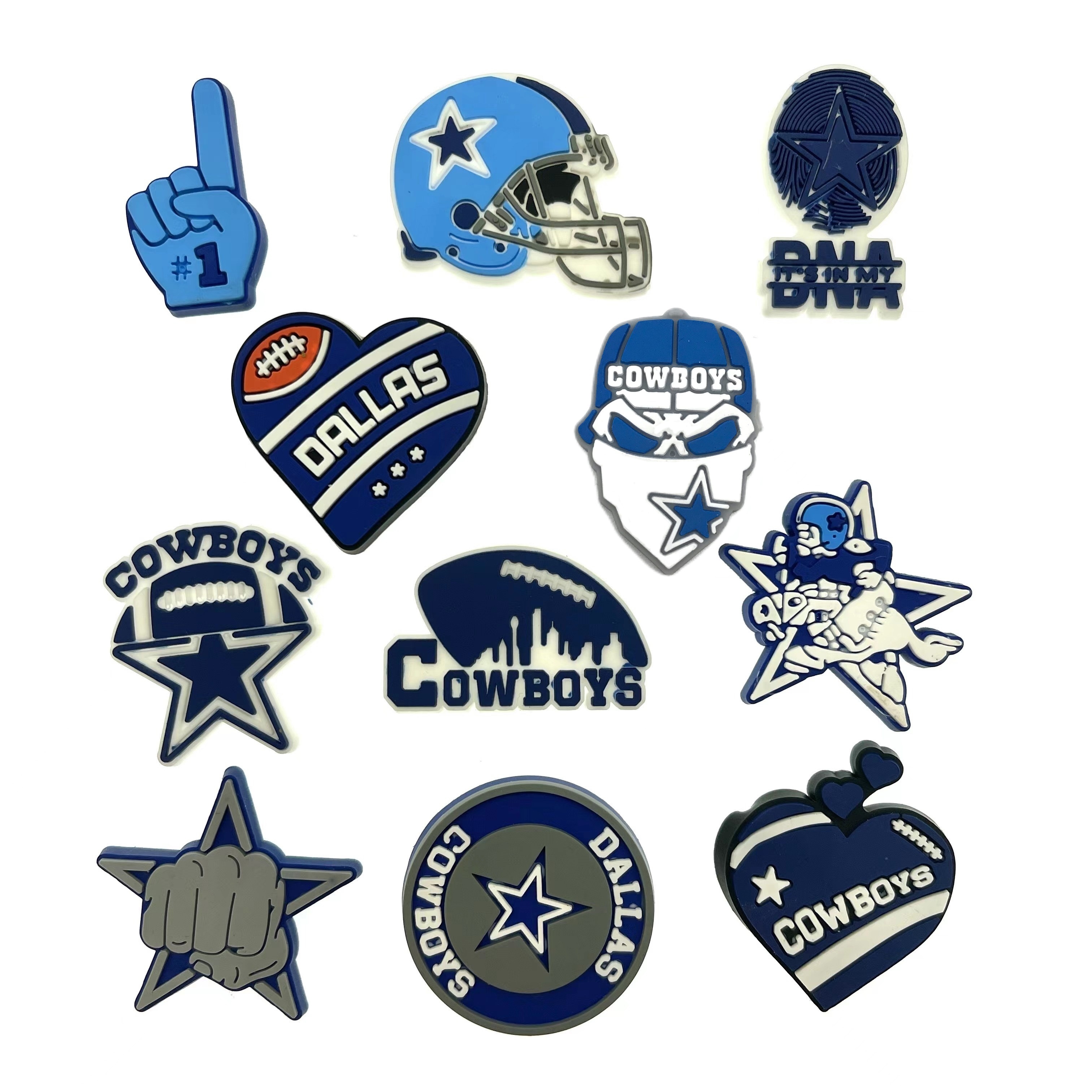 CROCS, Accessories, Dallas Cowboys Crocs Shoe Charms Set Of 6 W Free Gift  New