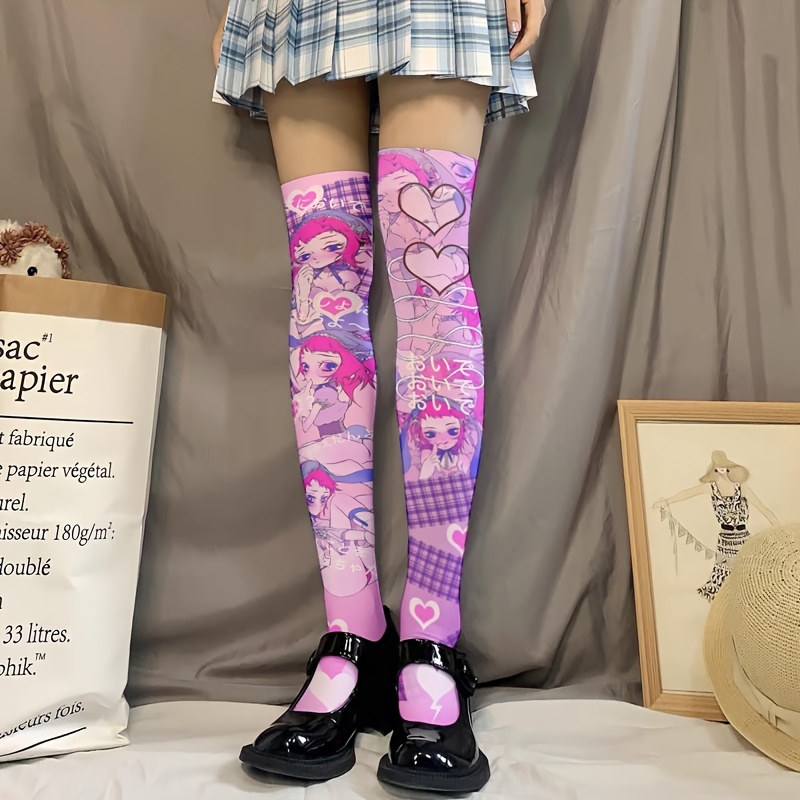 Kawaii Explosion Stockings Anime Knee High Socks  Kawaii Babe