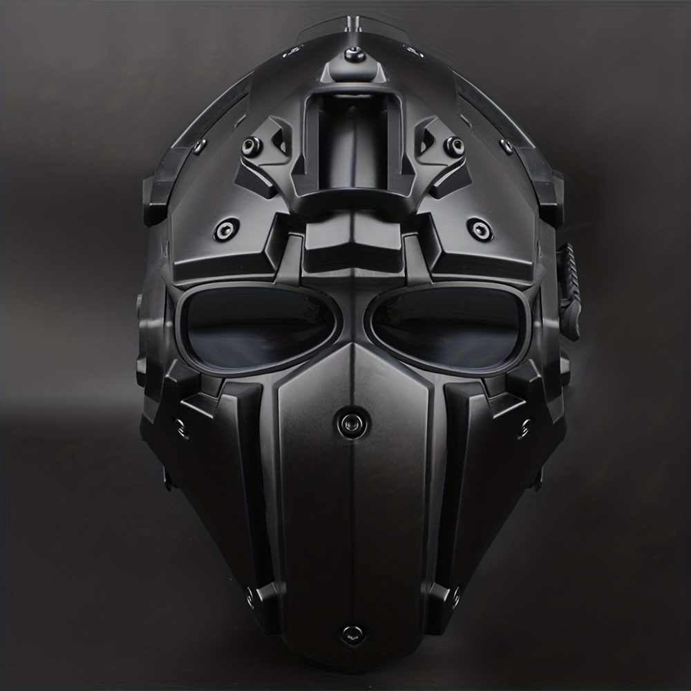 Máscara protectora de media cara para caza, mascarilla táctica transpirable  para Airsoft Paintball CS, máscara facial de combate con conector para  casco – Tienda Online