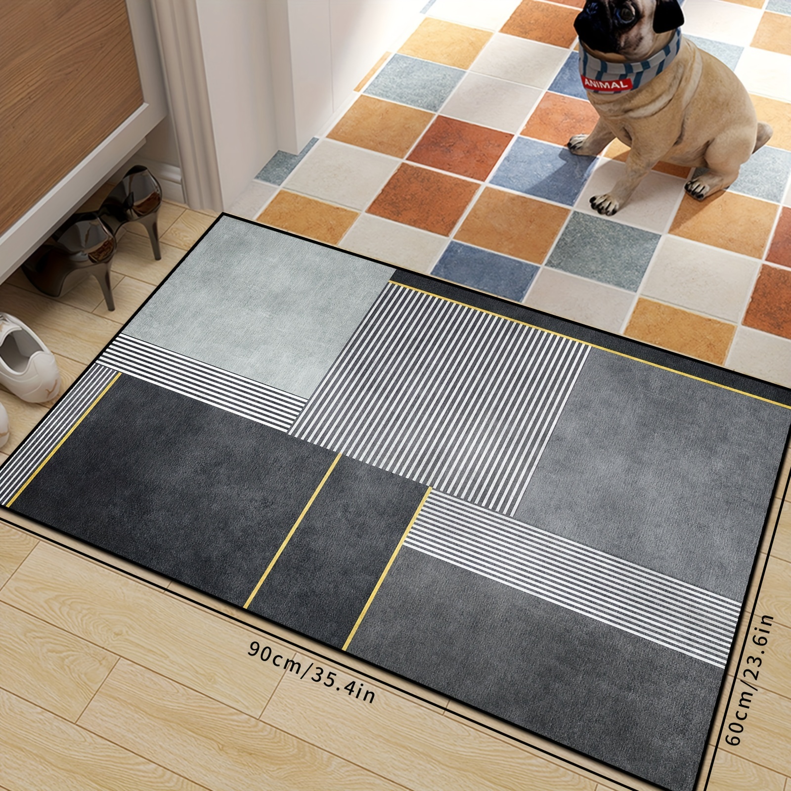 Welcome Guests In Style With This Super Absorbent Door Mat - Temu