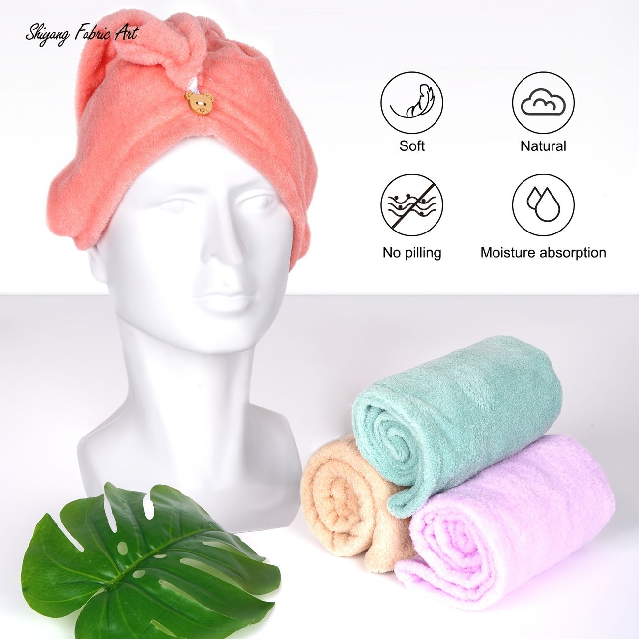 1pc Hair Towel With Button Super Absorbent Hair Towel Wrap For Curly Hair  Fast Drying Hair Wraps For Women Anti Frizz Microfiber Towel Bathroom  Accessories Bathroom Essential Stuffs - Home & Kitchen -