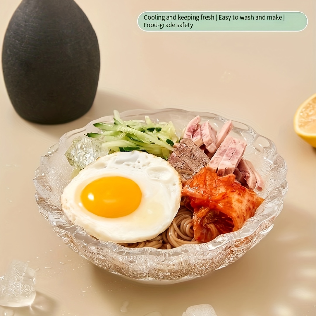 1pc Diy Ice Bowl Mold Set For Cold Noodle, Salad, Fruit Chilling