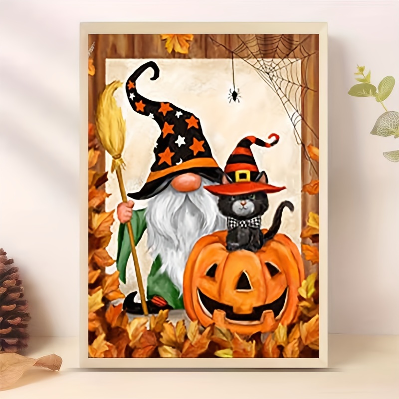 5D Diamond Painting Set Cartone Animato Halloween Casa - Temu Italy