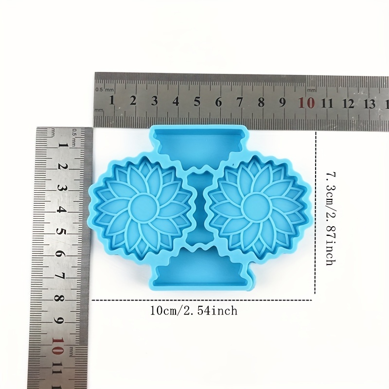 Sunflower straw topper silicone mold option 1