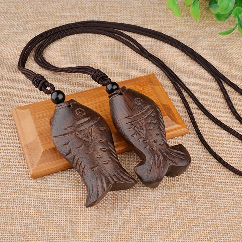 Wooden hot sale fish pendant