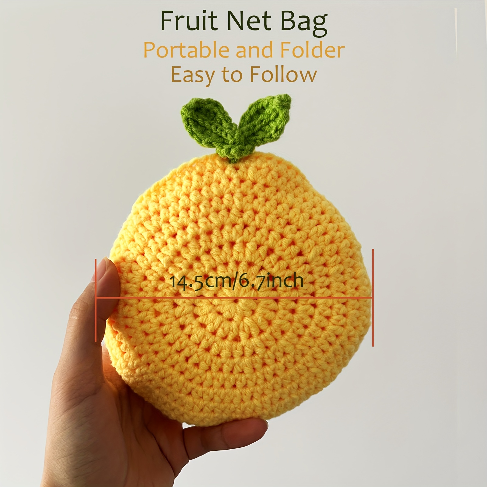 Crochet Foldable Fruit Market Bag Tutorial 