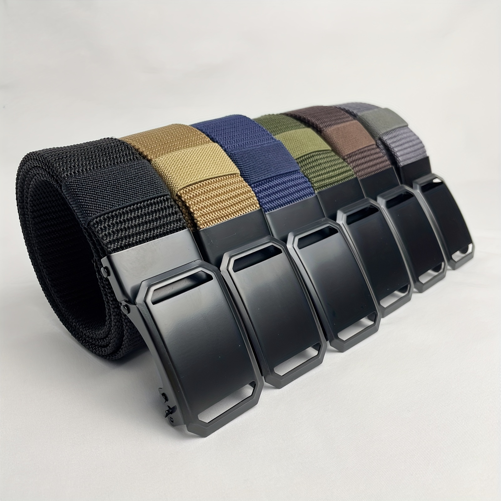 

Men's Leisure Fashion Belt Outdoor Training Belt Imitation Nylon Canvas Belt Colorful Multi Color Belt