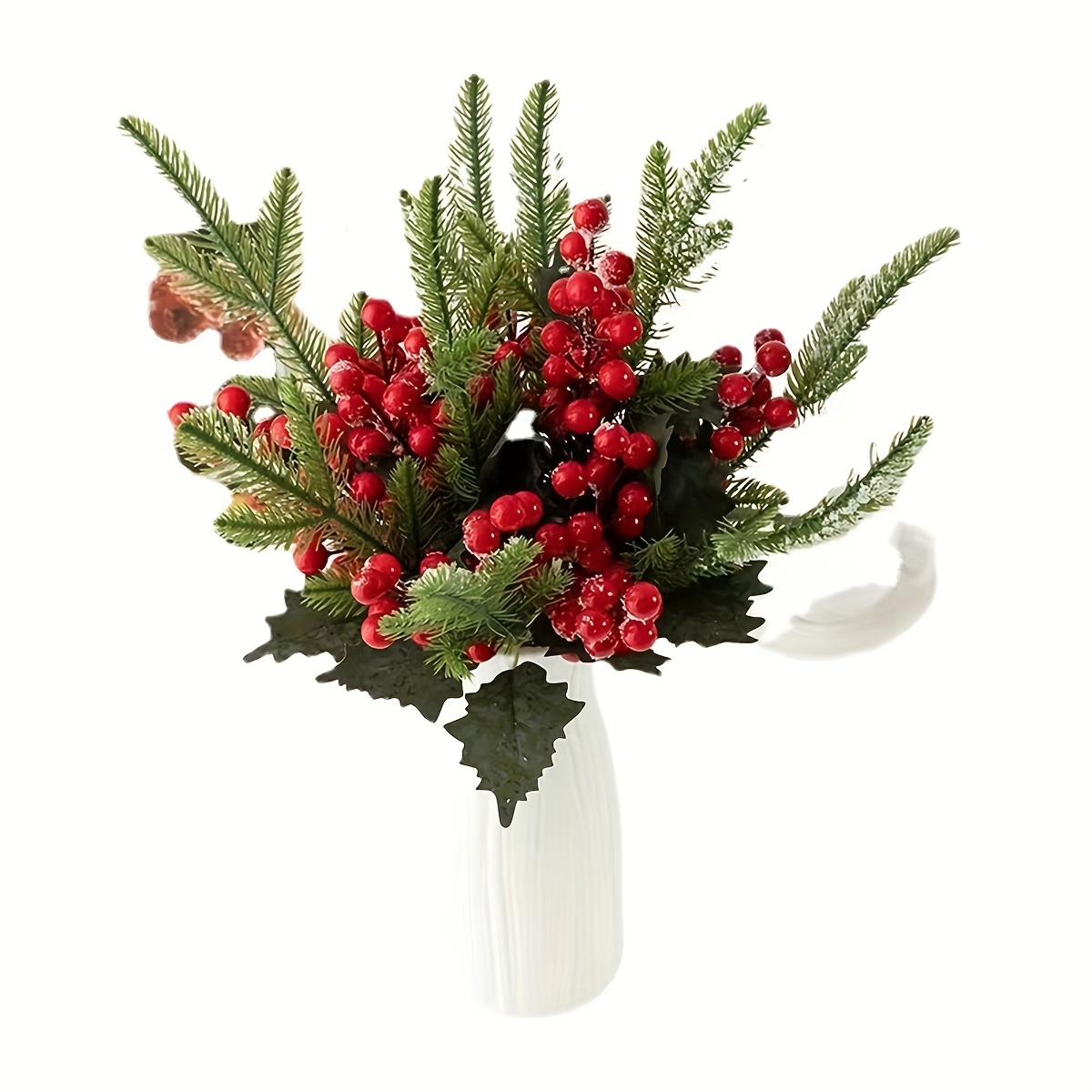 7.87' 'artificial Christmas Floral Picks Red And White - Temu