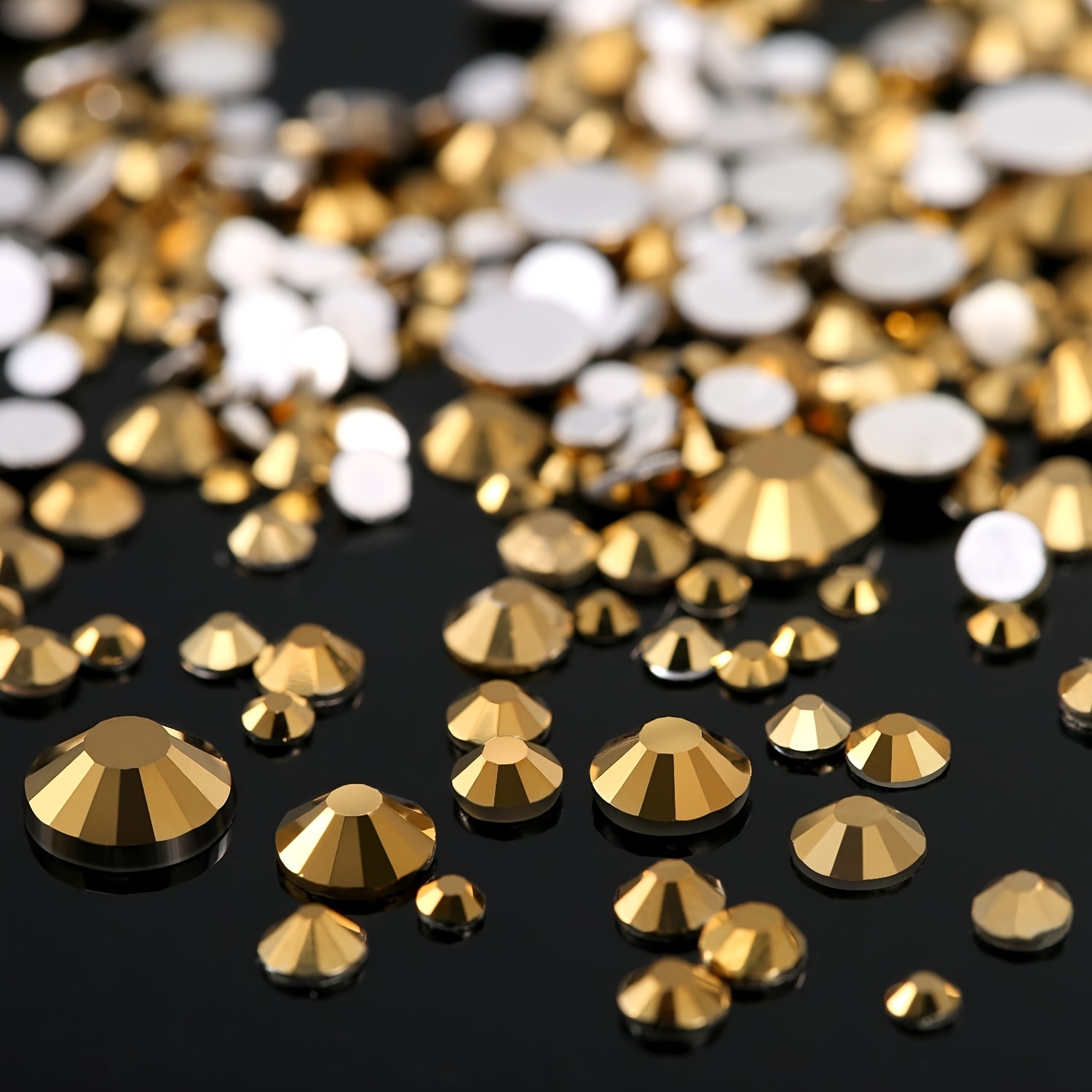 Be Createful - Flatback Foil Aurum Gold Glass Rhinestones