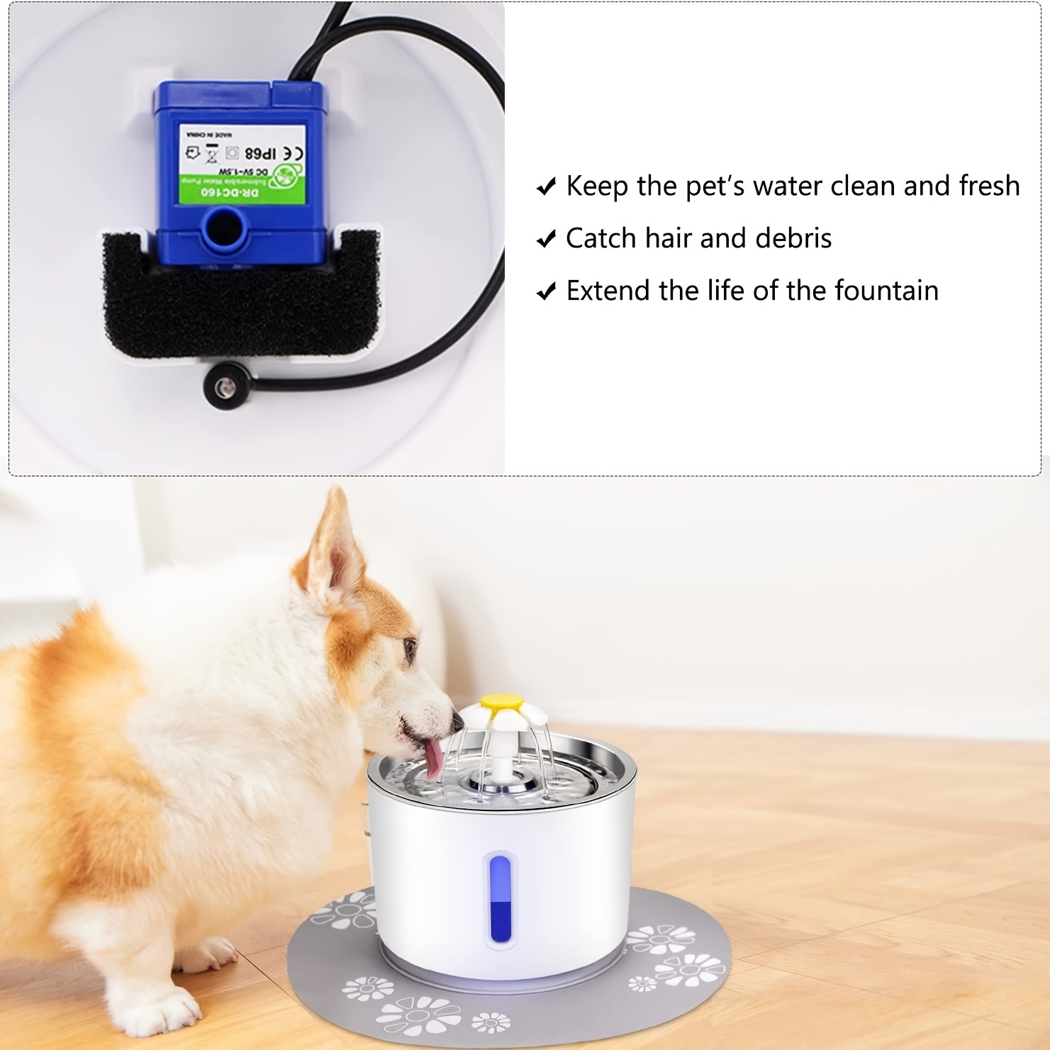 Pompes de remplacement pour fontaine à chat ou chien