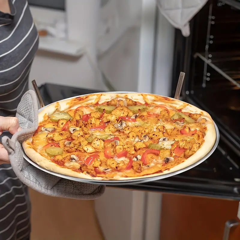 1pc Pizza Pan Piastra In Acciaio Inossidabile Vassoio In - Temu Italy