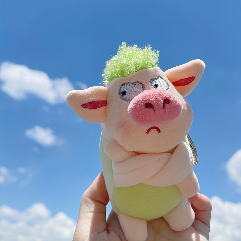 Fluffy clearance pig keychain