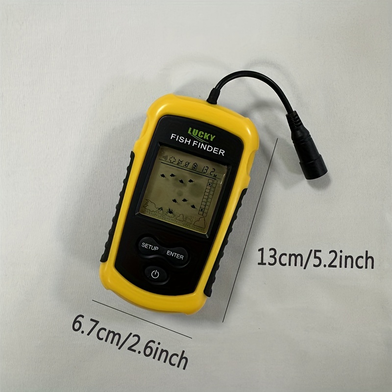 1pc Alarm 3937.01inch Portable Sonar Fish Finders 45 Degrees Sonar Coverage  Echo Sounder Alarm Transducer Lake Sea Fishing Echo Sounder